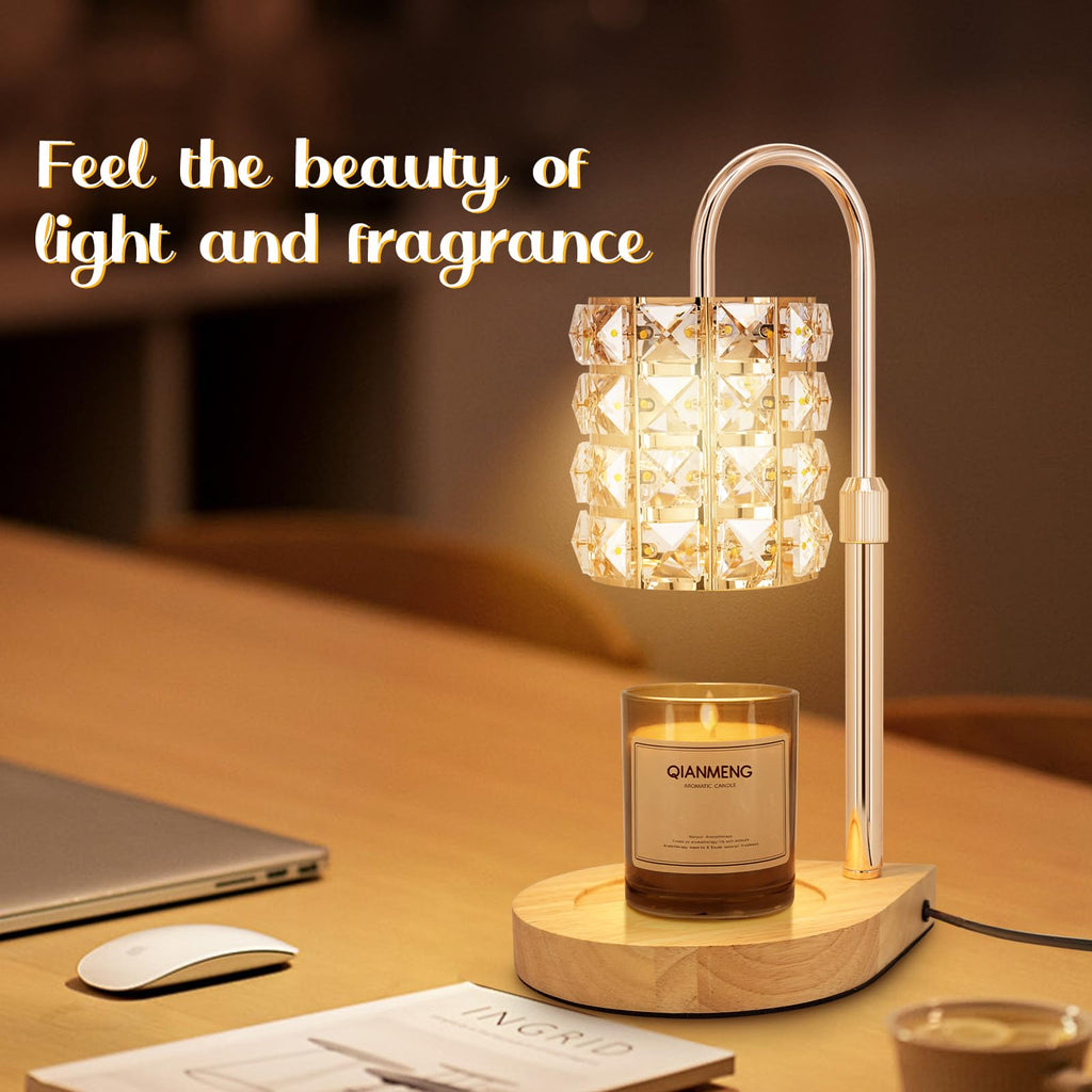 Candle Warmer Lamp with Timer, 2 Bulbs, Gold F78347