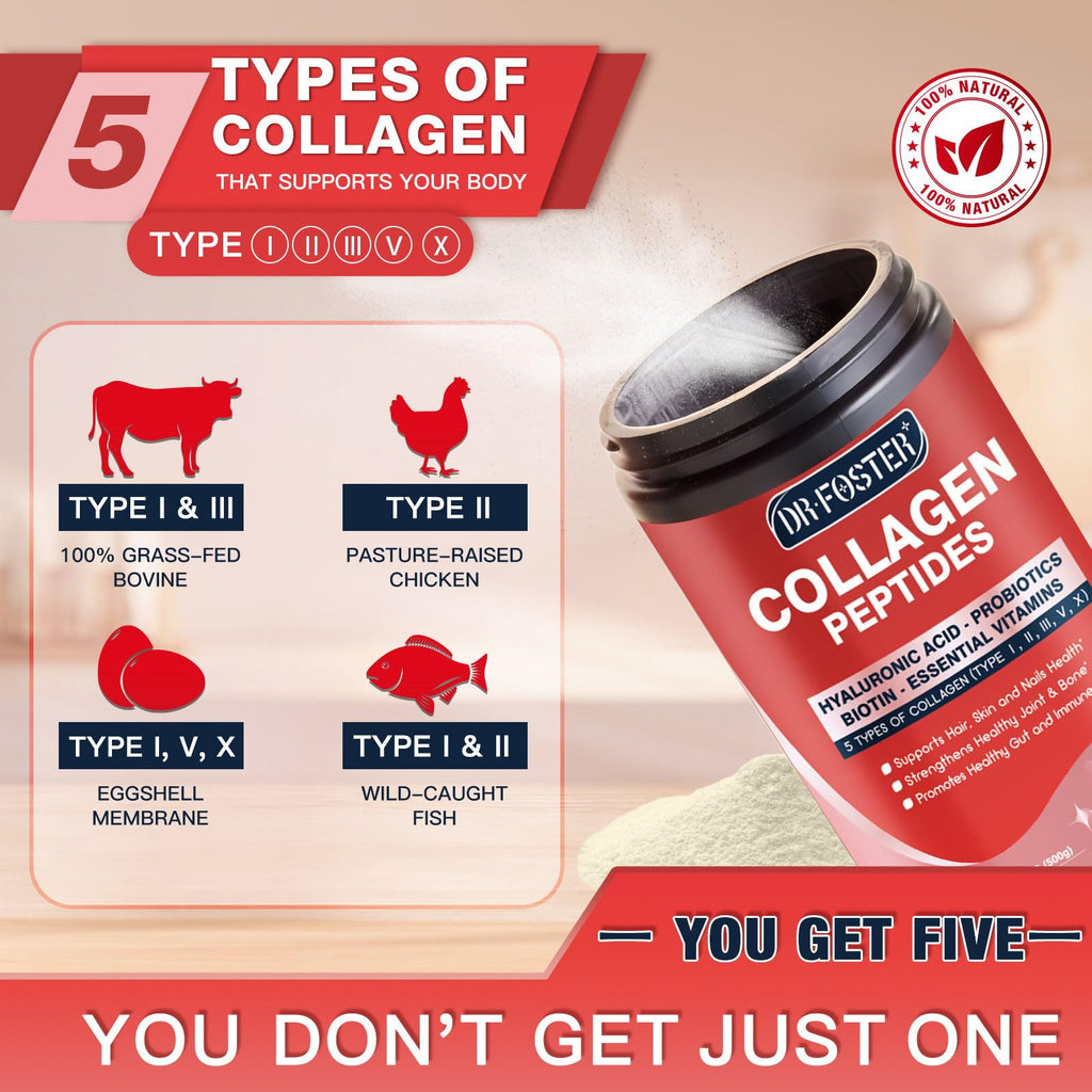 Multi Collagen Peptide Powder with Probiotics O9931