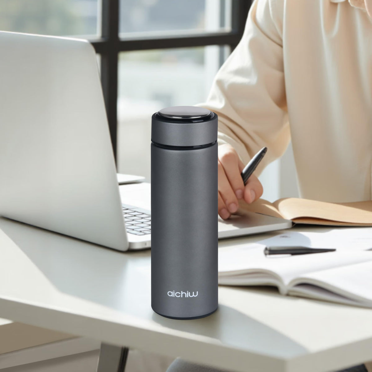 Vacuum Insulated 304 Stainless Steel Travel Mug with Lid 16 Oz Leak-Proof Tumbler K85742
