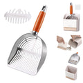 304 Stainless Steel Cat Litter Scoop with Holder Stand M872026