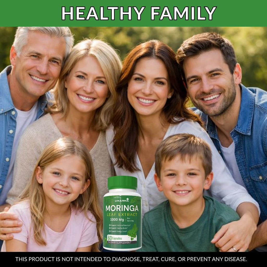 Moringa Capsules Organic 1000MG 60 Count Pack-2 E561538