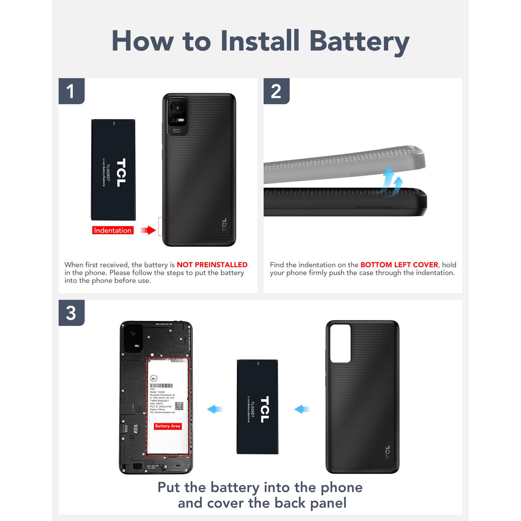 Unlocked Smartphone with 6.0" HD+ Display, 3+32GB, 3000mAh Battery, Android 13, Space Black T665