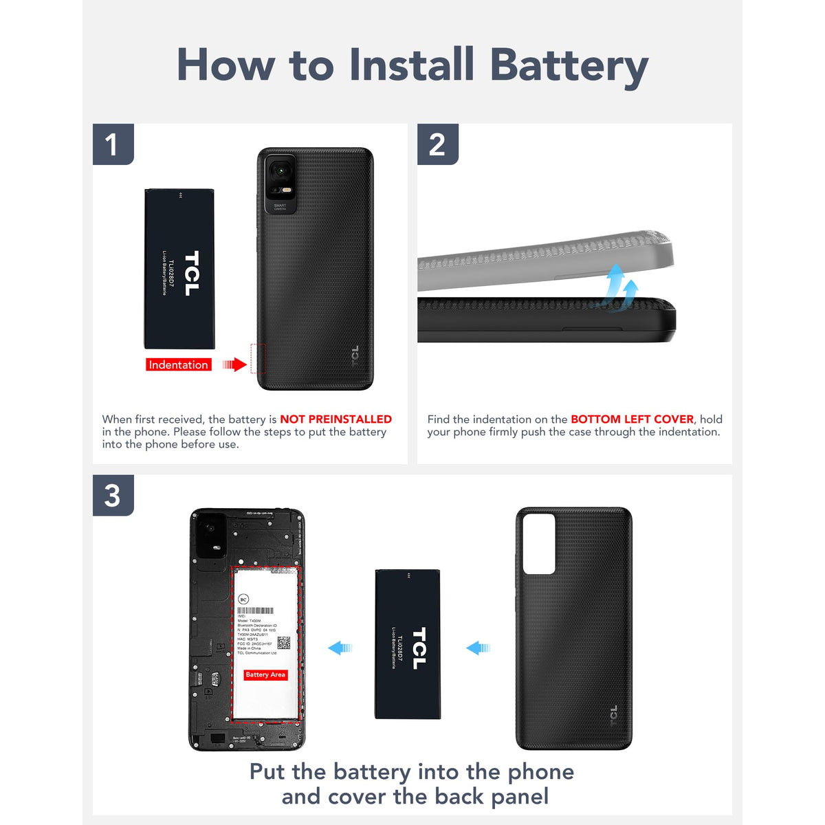 Unlocked Smartphone with 6.0" HD+ Display, 3+32GB, 3000mAh Battery, Android 13, Space Black T665