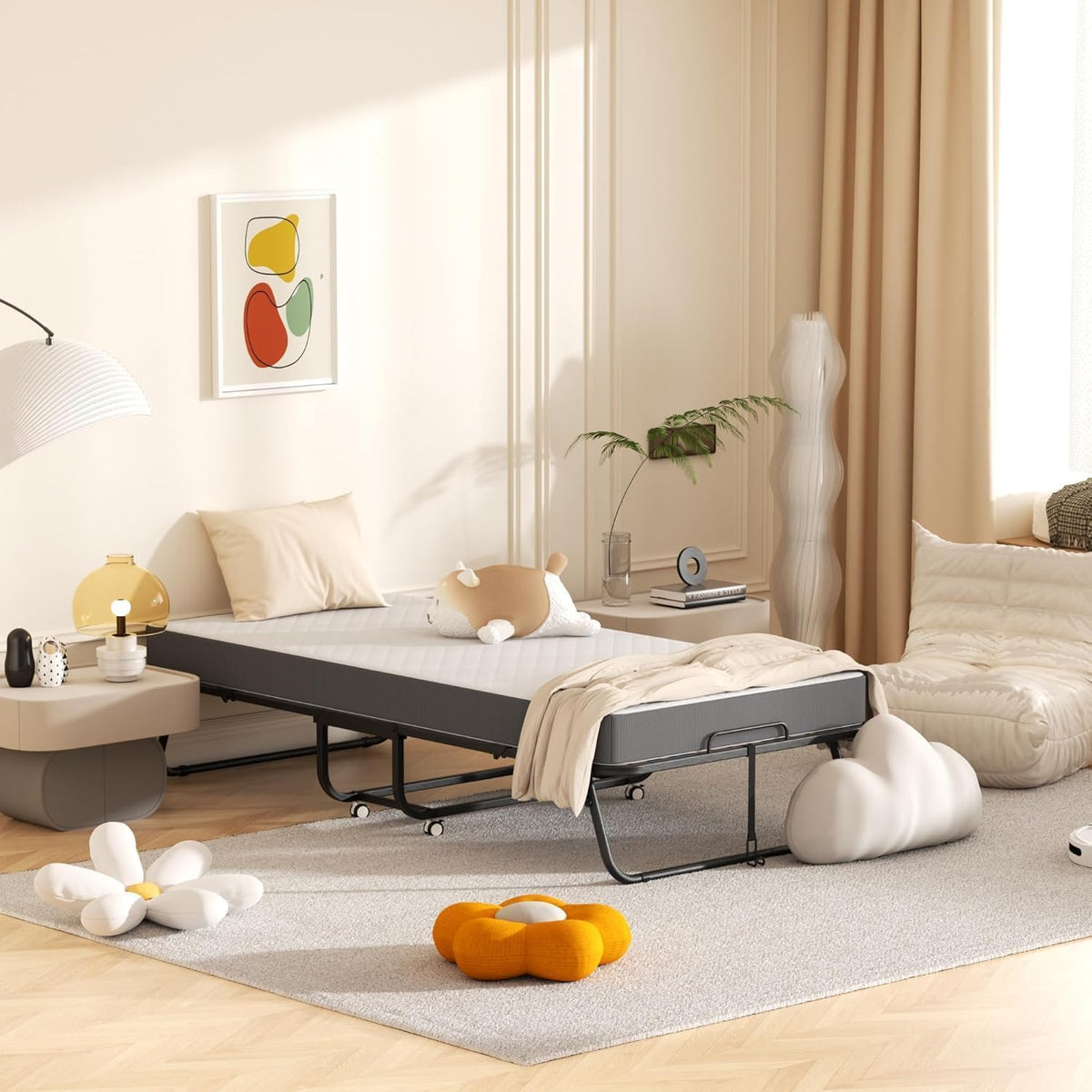 Folding Bed with Mattress 75" x 31" 5" Memory Foam F517923