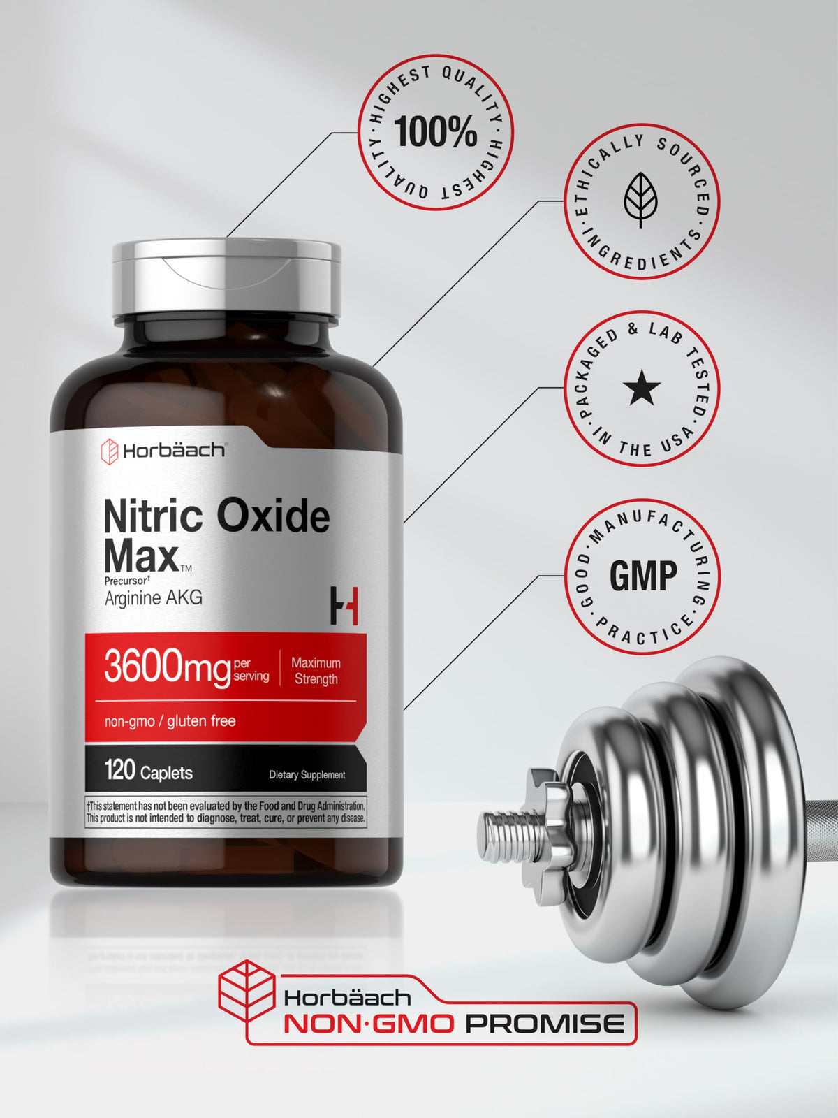 Nitric Oxide 3600mg 120 Caplets C363