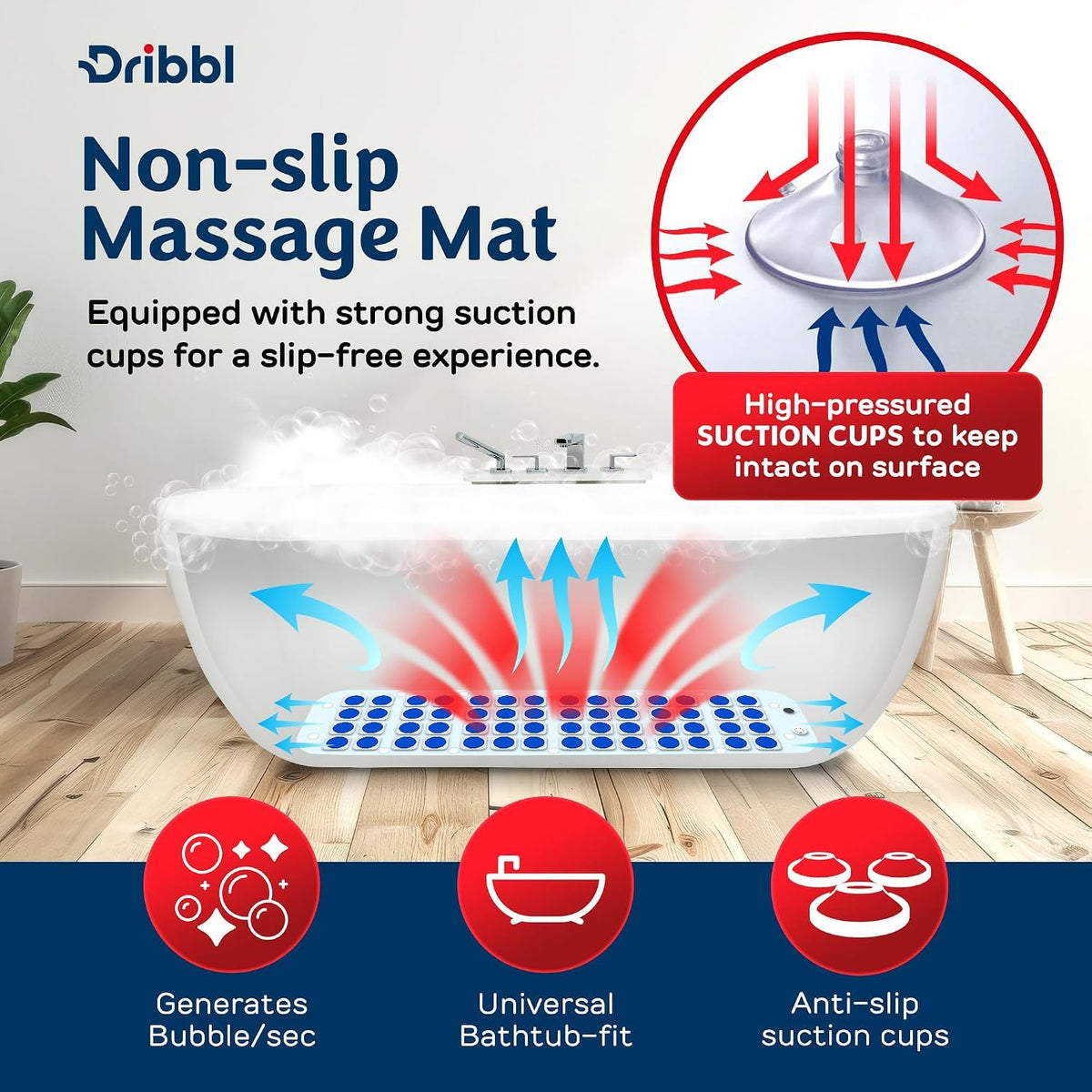 Electric Bubble Massage Bathtub Mat N771405