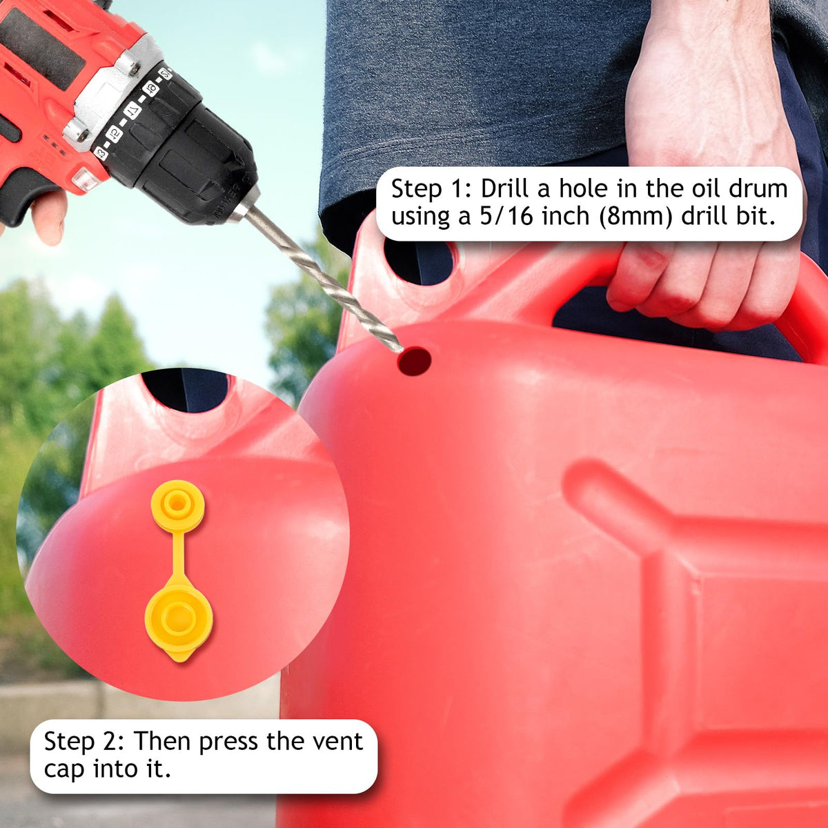 12PCS Yellow Gas Can Vents M321