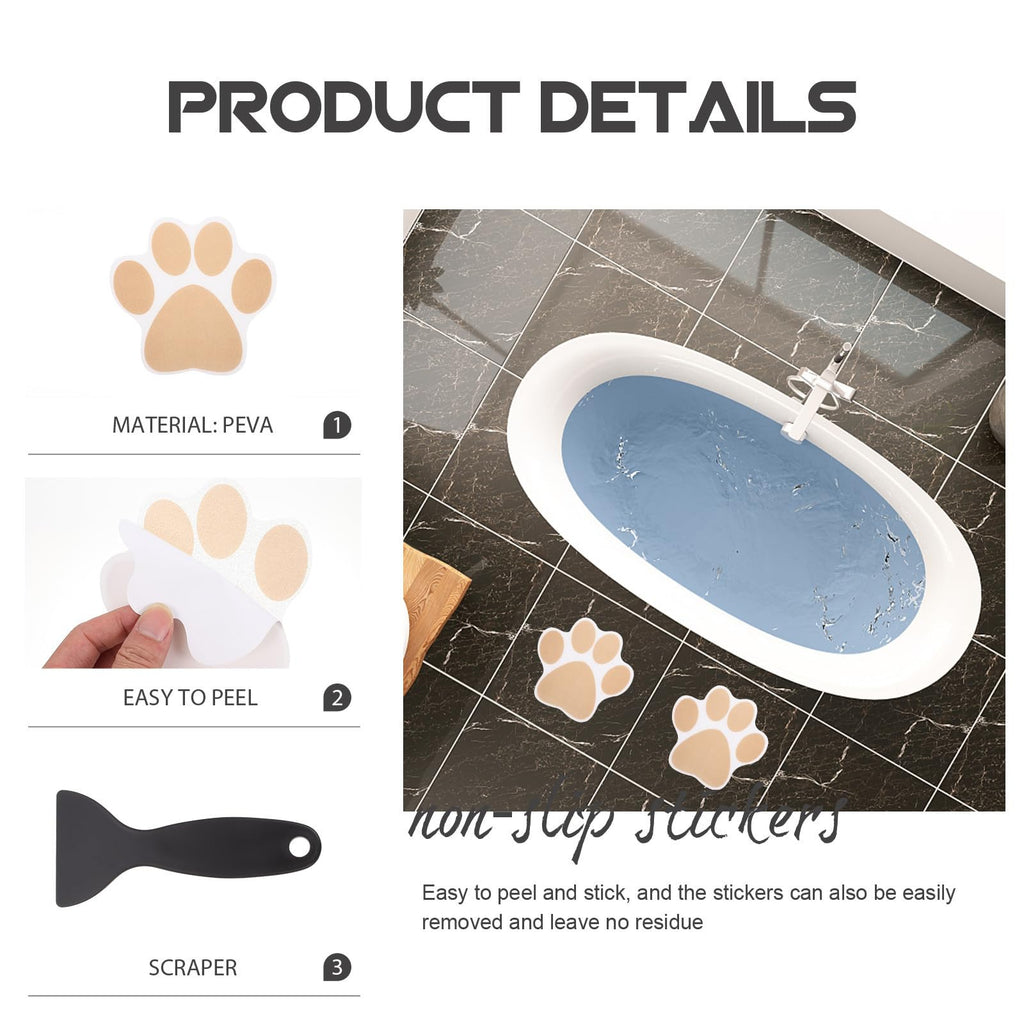 Gold Dog Paw Bathtub Sticker 20 Pack P99056