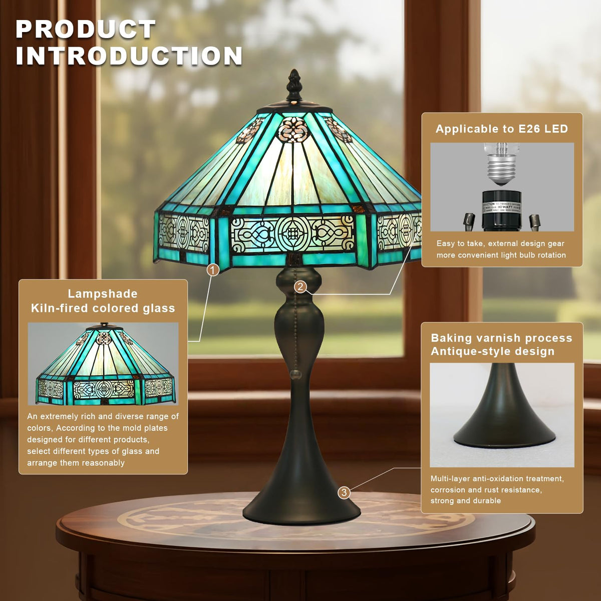 Stained Glass Table Lamp O289552
