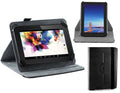 Black Faux Leather Hard Case Cover with 360 Rotational Stand I41232