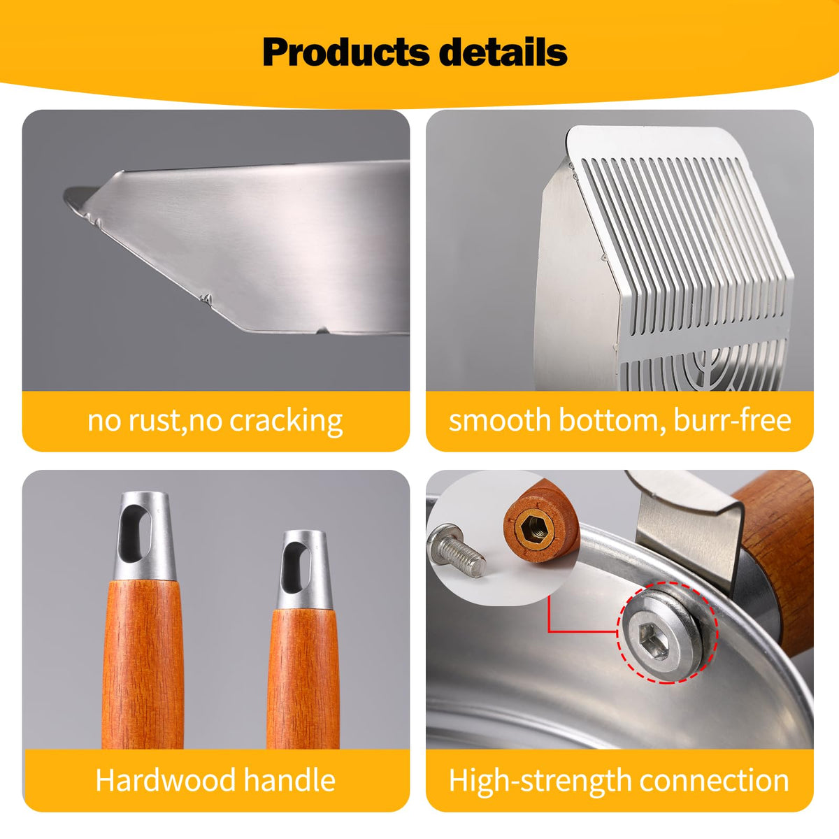 304 Stainless Steel Cat Litter Scoop with Holder Stand M872026