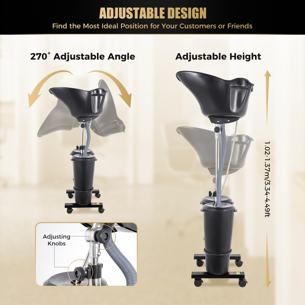 Portable Shampoo Basin with 2 Water Buckets O31124