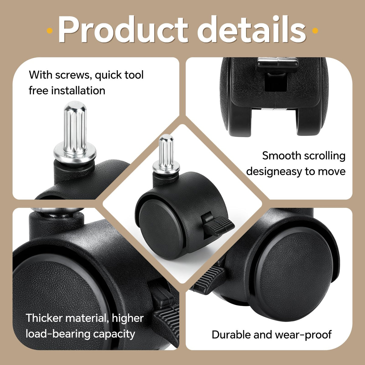 Locking Caster Wheel 4 PCS Q362