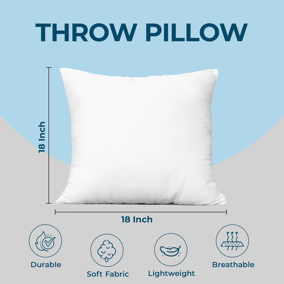 18x18 Decorative Pillow Inserts Set of 4 Z768045