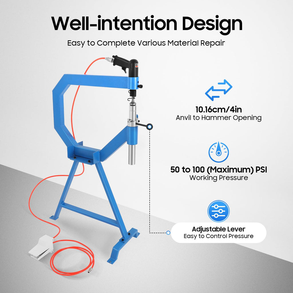 Pneumatic Planishing Hammer with Stand & Pedal F820415
