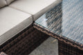 7 Pcs Rattan Wicker Sofa Set with Storage Box and Cushions G55613
