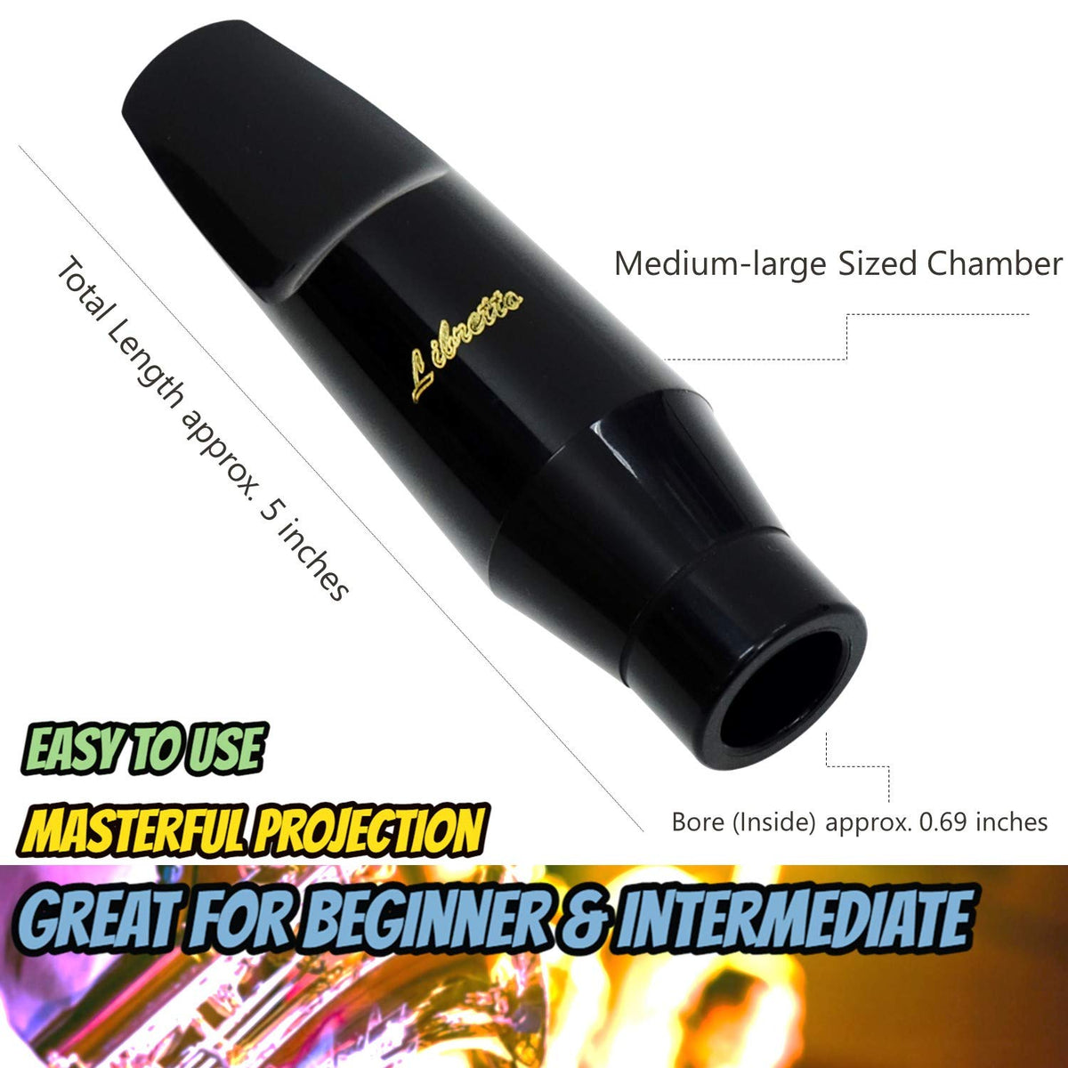 Baritone Saxophone Mouthpiece Kit Standard Set with ABS 4C Mouthpiece H8835