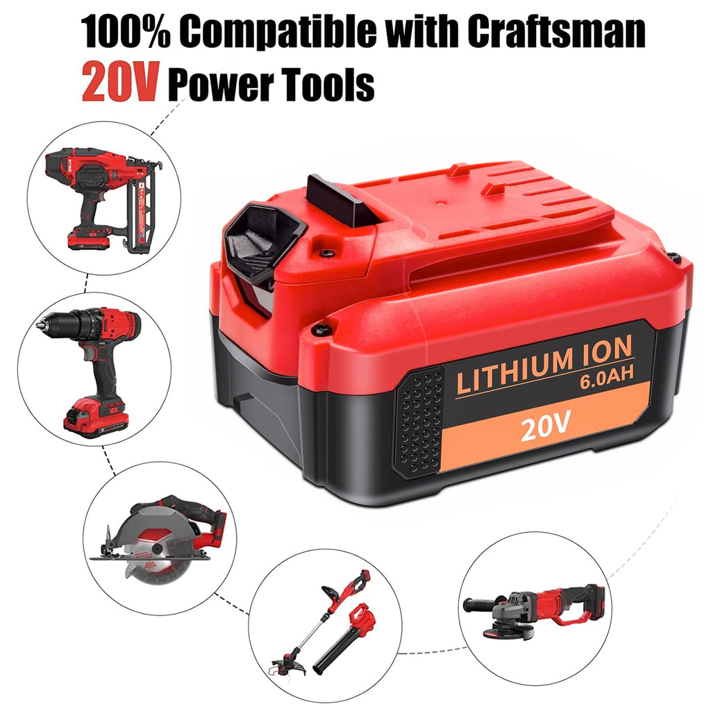 20V 6000mAh Replacement Battery 2 Packs G965472