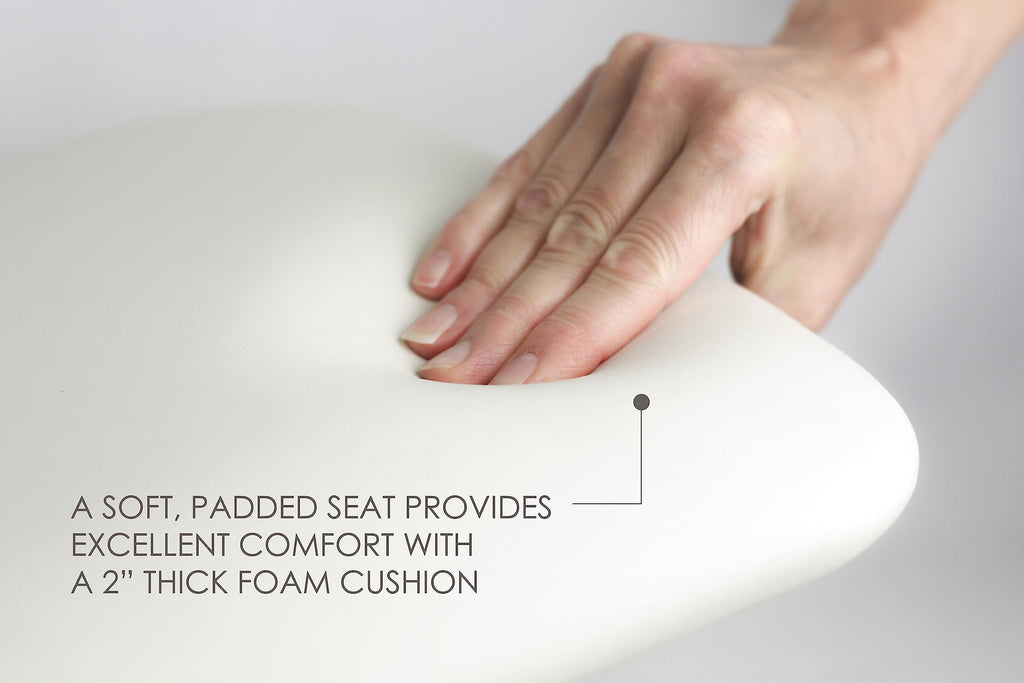 32" x 13.5" White Padded Folding Tub Seat I8432