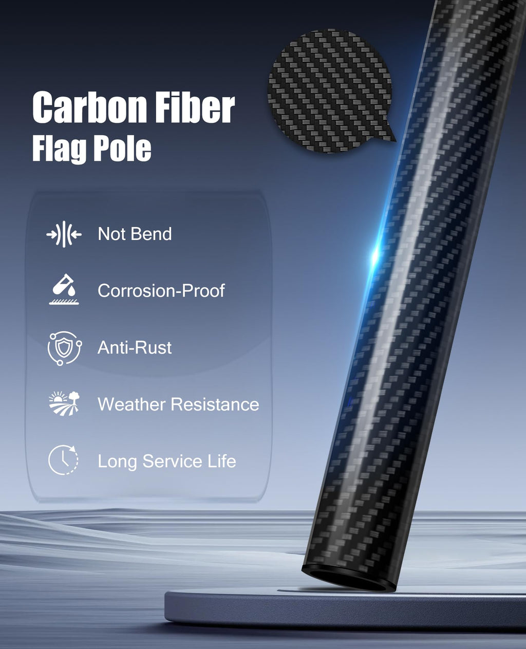 Carbon Fiber Flag Pole P9279