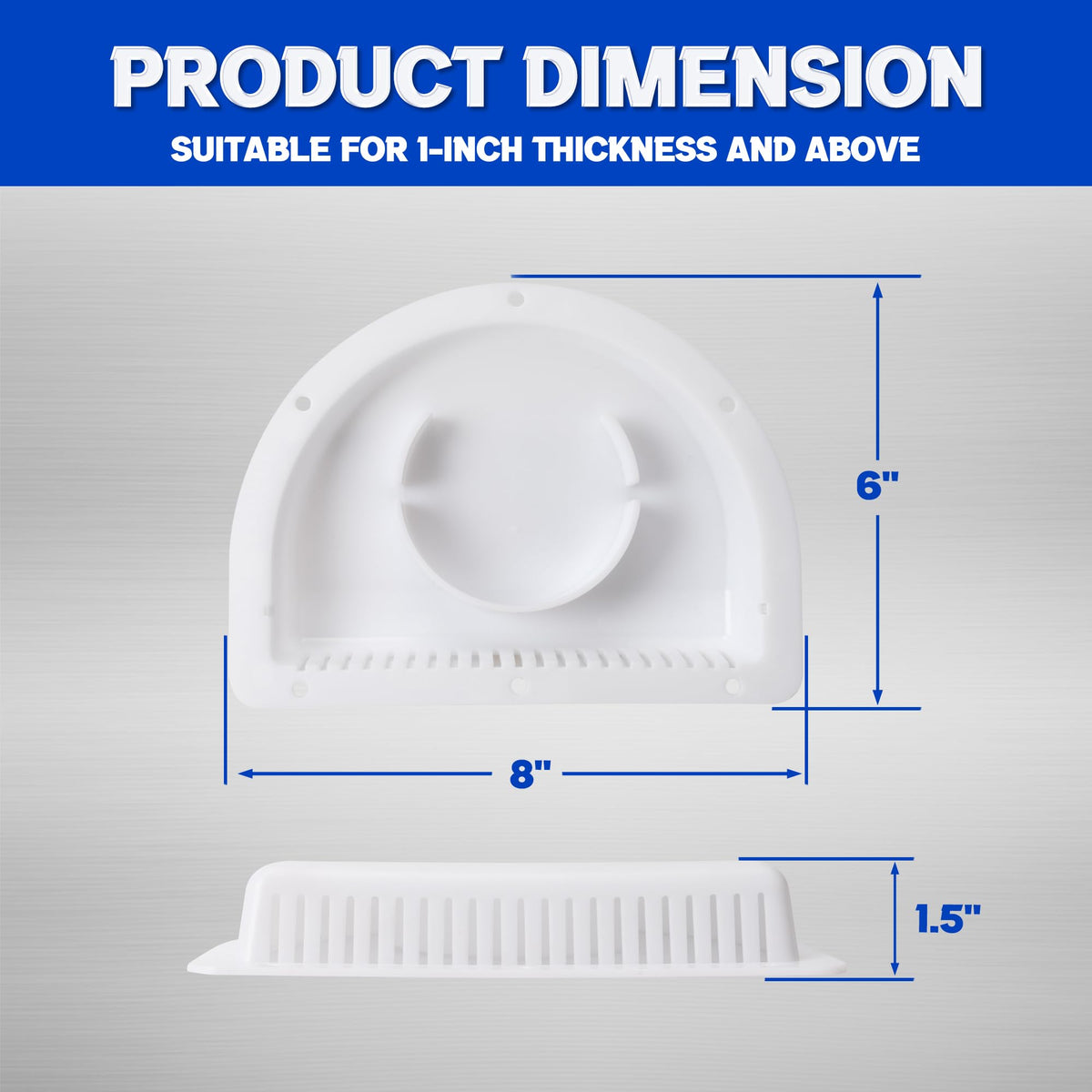 Trailer RV Sidewall Exhaust Vent Fan Kit with Cover, 2 Pack I84360