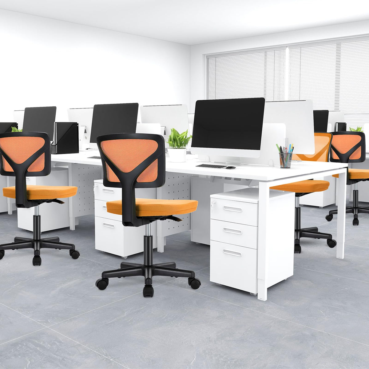 Armless Mesh Office Chairs G9686