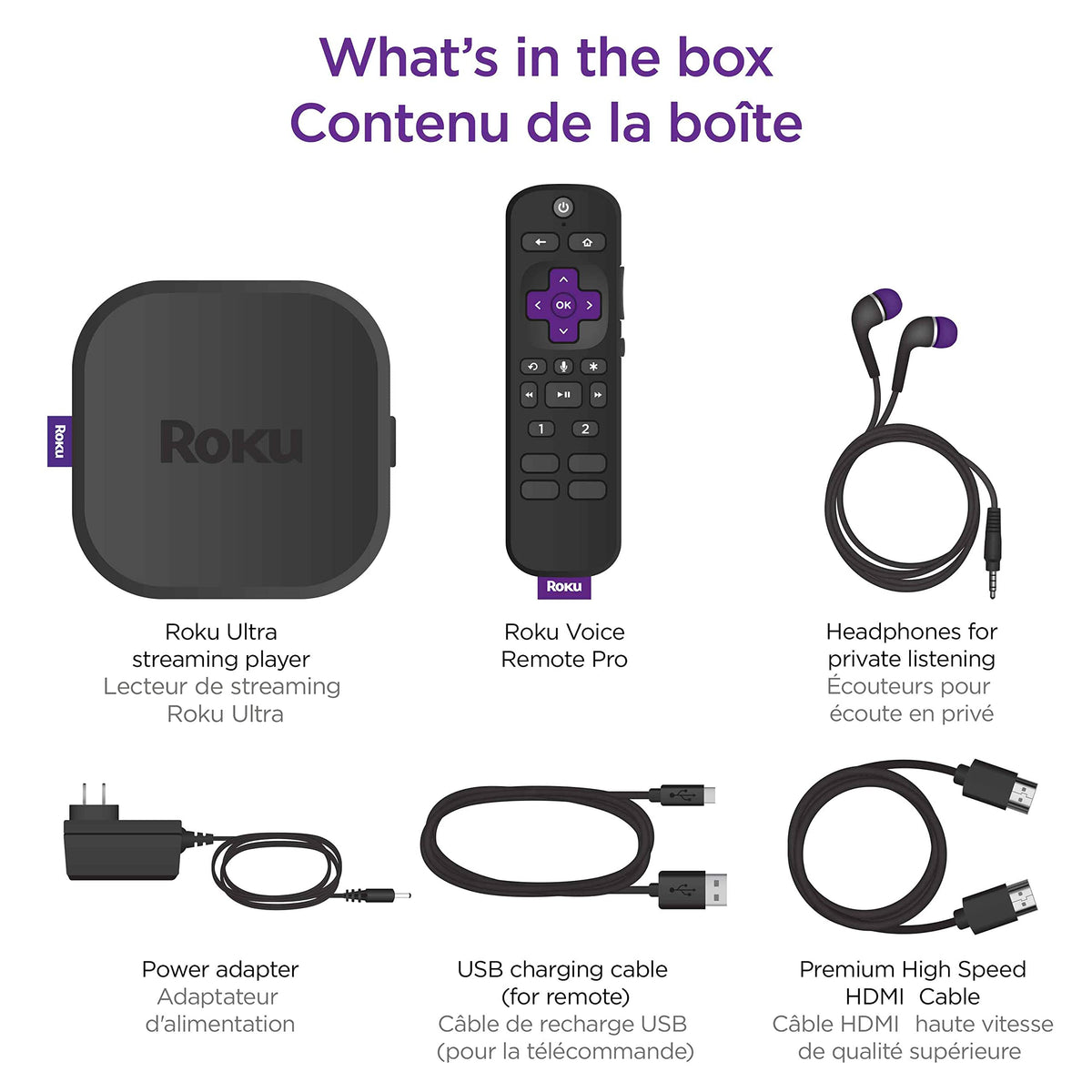 4K HDR Streaming Player with Voice Remote and HDMI Cable X3164