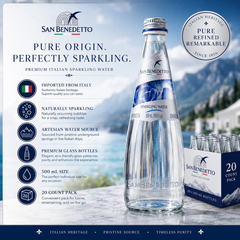 Sparkling Mineral Water 500 mL 20 Pack Glass Bottles D450752