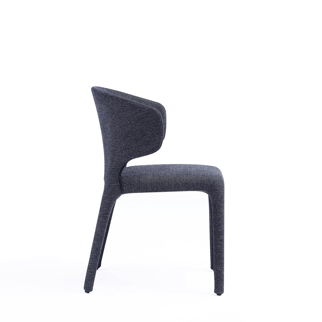 Black Upholstered Dining Chairs Set of 4 H1902