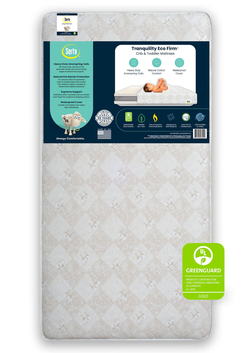 2-Stage Baby Crib and Toddler Mattress S240201