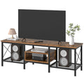 70 Inch 3-Tier TV Stand with Open Storage Shelves I852