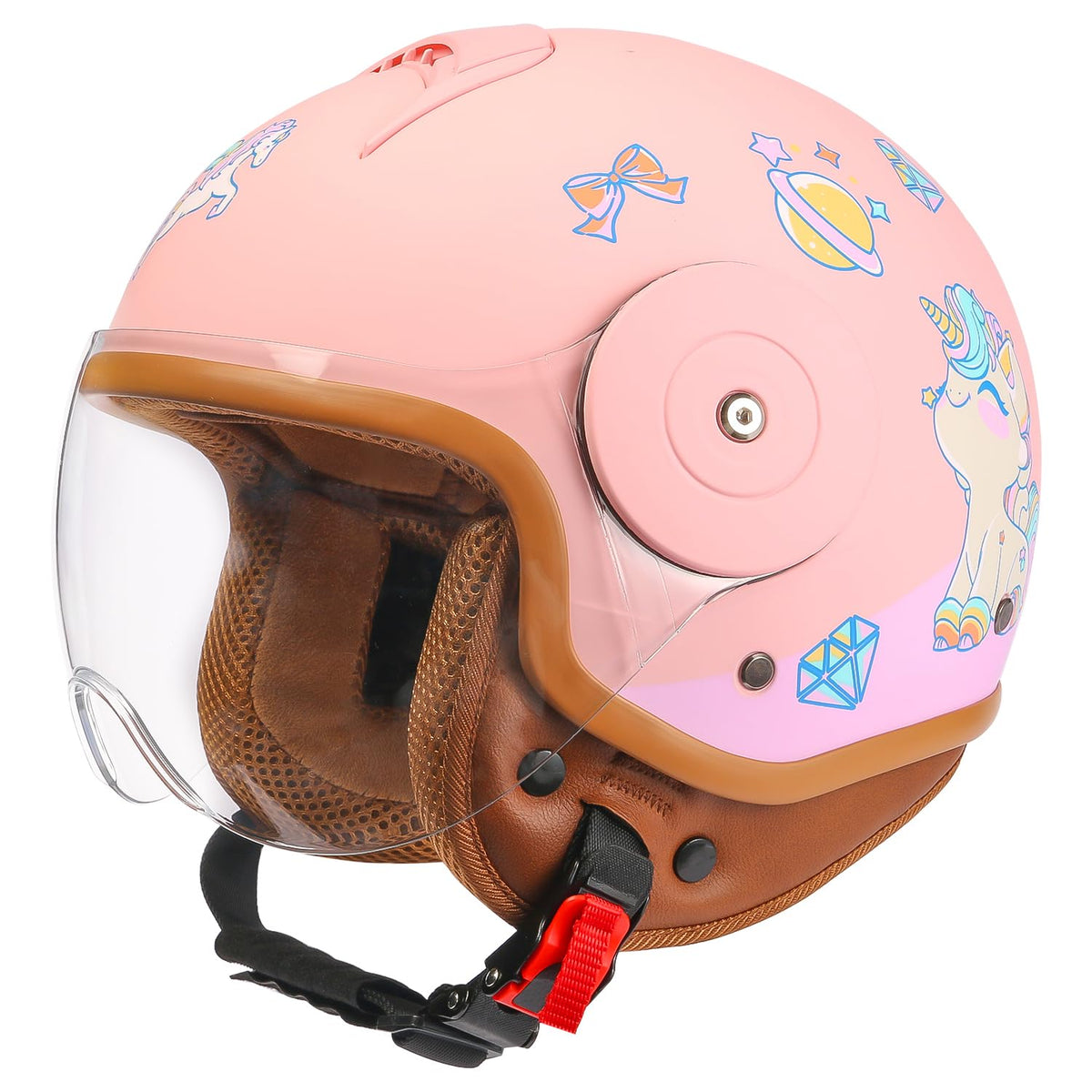 Kids 3/4 Open Face Motorcycle Helmet D6188