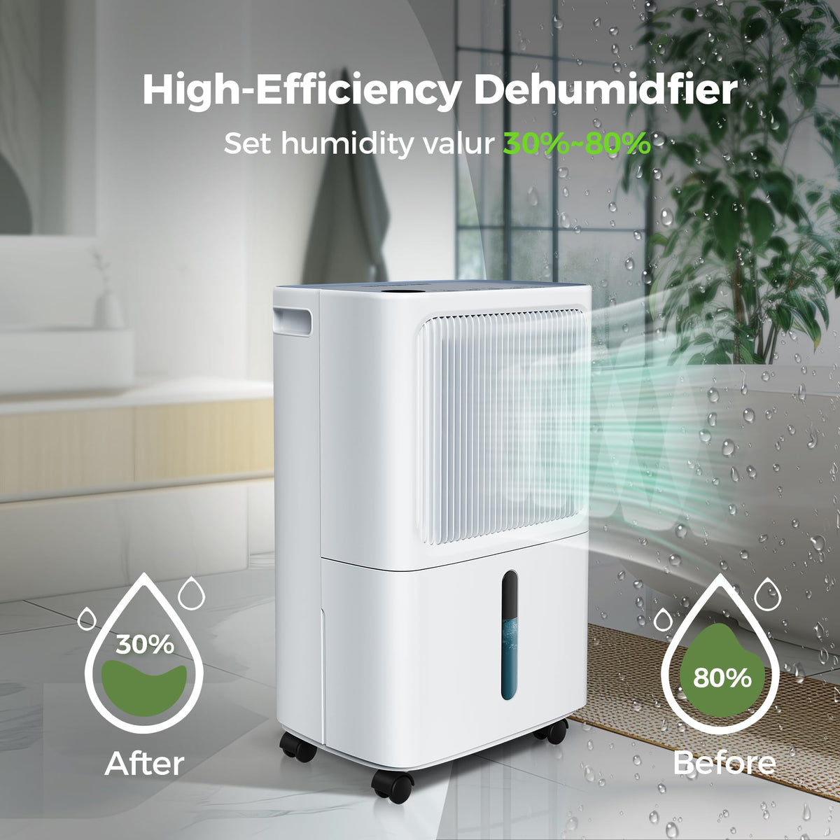 2,500 Sq.Ft 34 Pint Dehumidifier B339