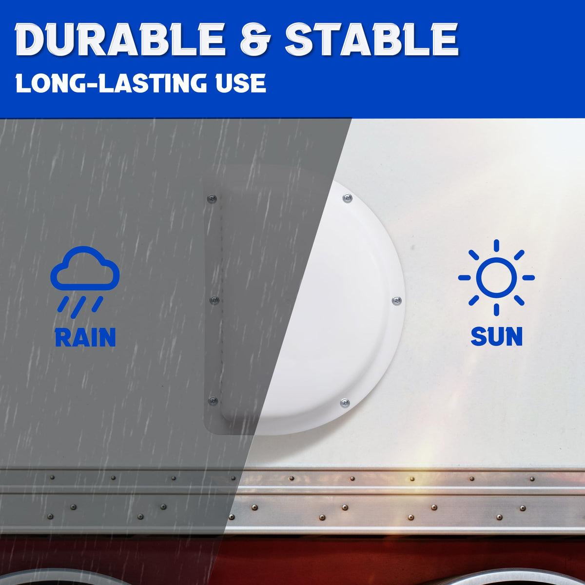 Trailer RV Sidewall Exhaust Vent Fan Kit with Cover, 2 Pack I84360