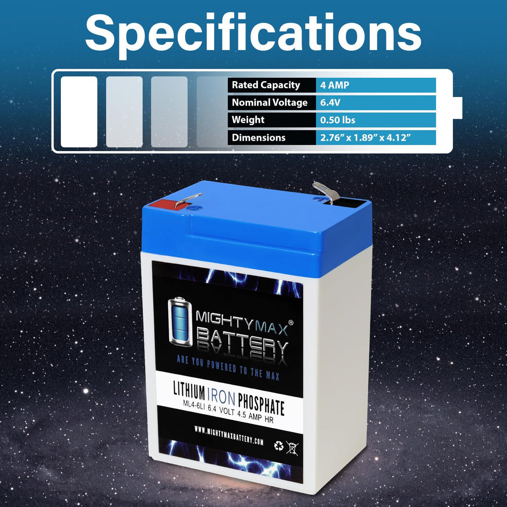 6V 4.5AH Lithium Replacement Battery F757