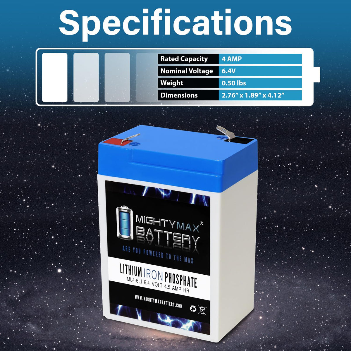 6V 4.5AH Lithium Replacement Battery F757