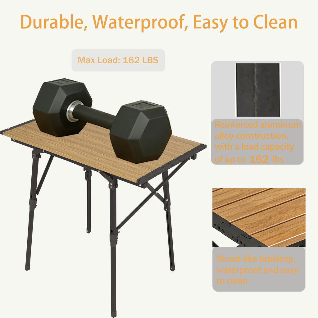 Lightweight Aluminum Alloy Folding Camping Table with Carry Bag G921