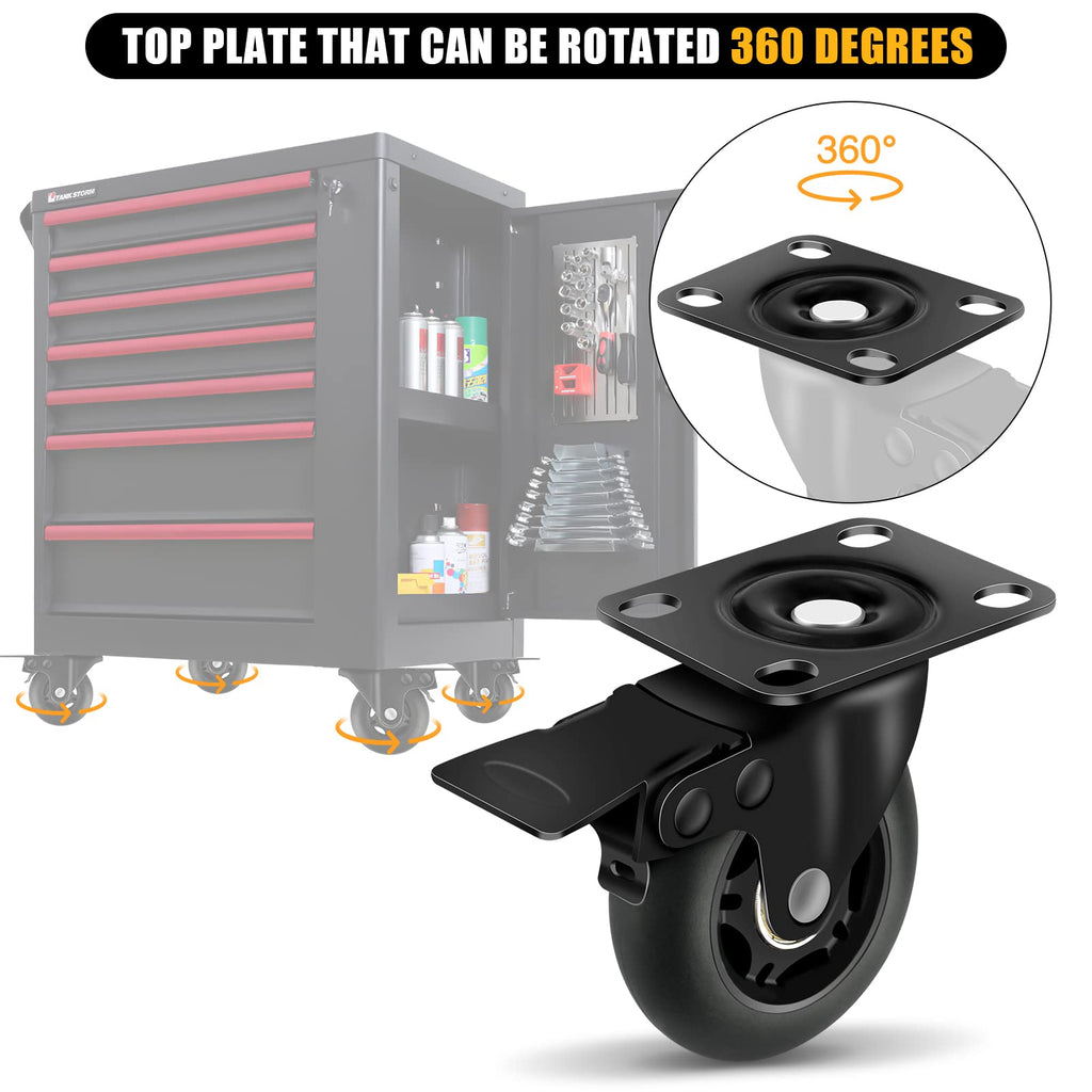 3” Lock Casters Set of 4 Heavy Duty F538