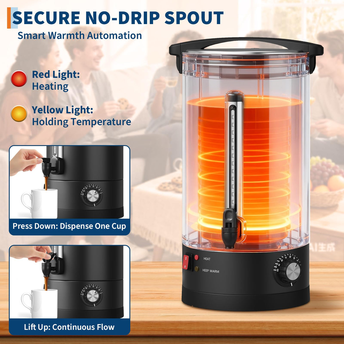 12 L Double Wall Stainless Steel Coffee Urn B12258