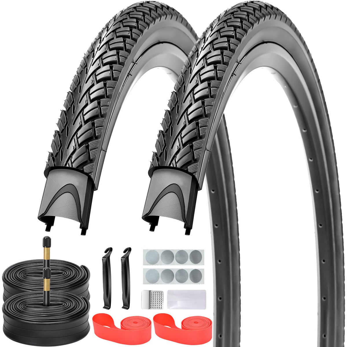 Foldable Road Bike Tires and Inner Tubes 2-Pack J177162