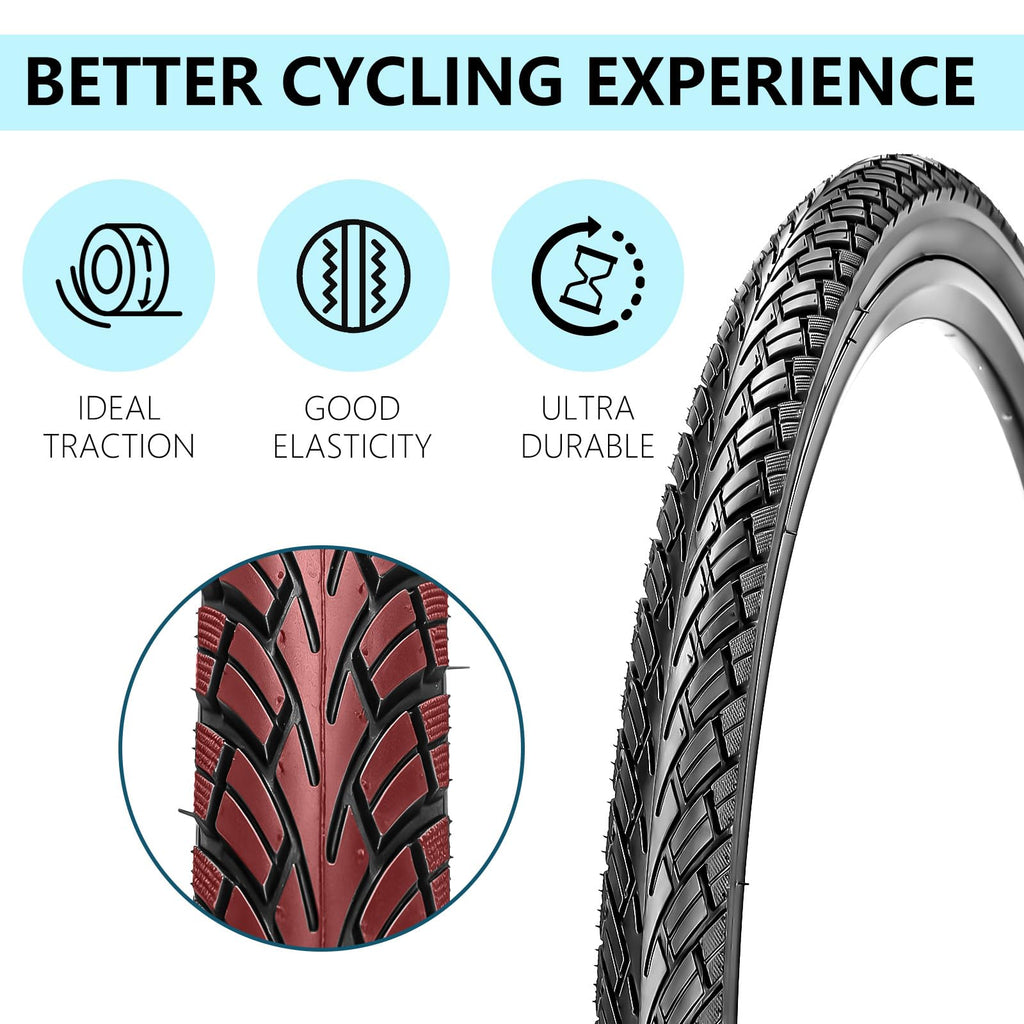 Foldable Road Bike Tires and Inner Tubes 2-Pack J177162