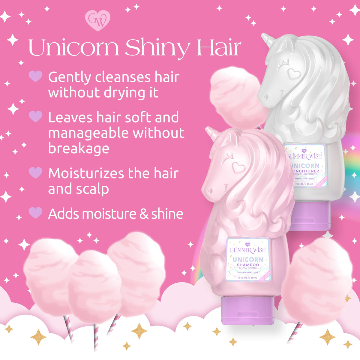 Unicorn Shampoo + Conditioner Tropical Beach Scent 2 x 12 Fl Oz E11928