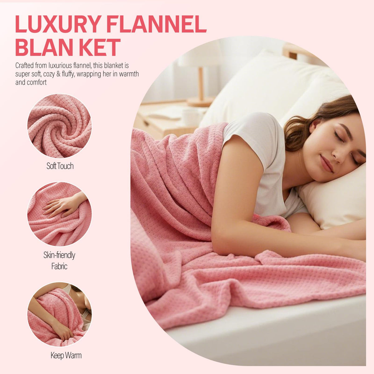 Spa Gift Set with Blanket, Tumbler, Eye Mask, Fuzzy Socks V519