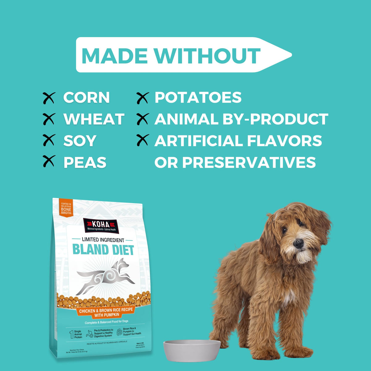 Limited Ingredient Chicken & Brown Rice Dog Food P1474