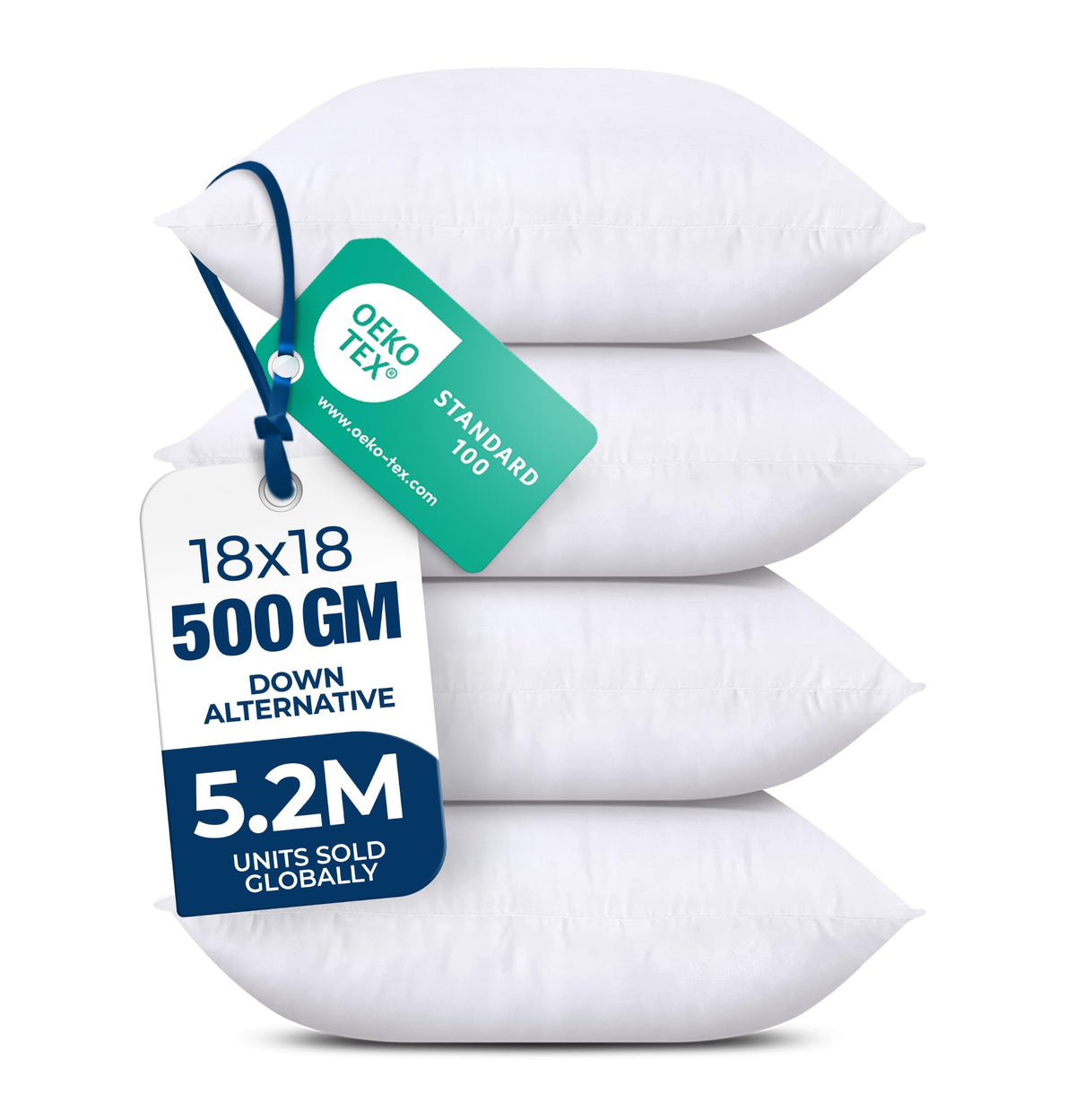 18x18 Decorative Pillow Inserts Set of 4 Z768045