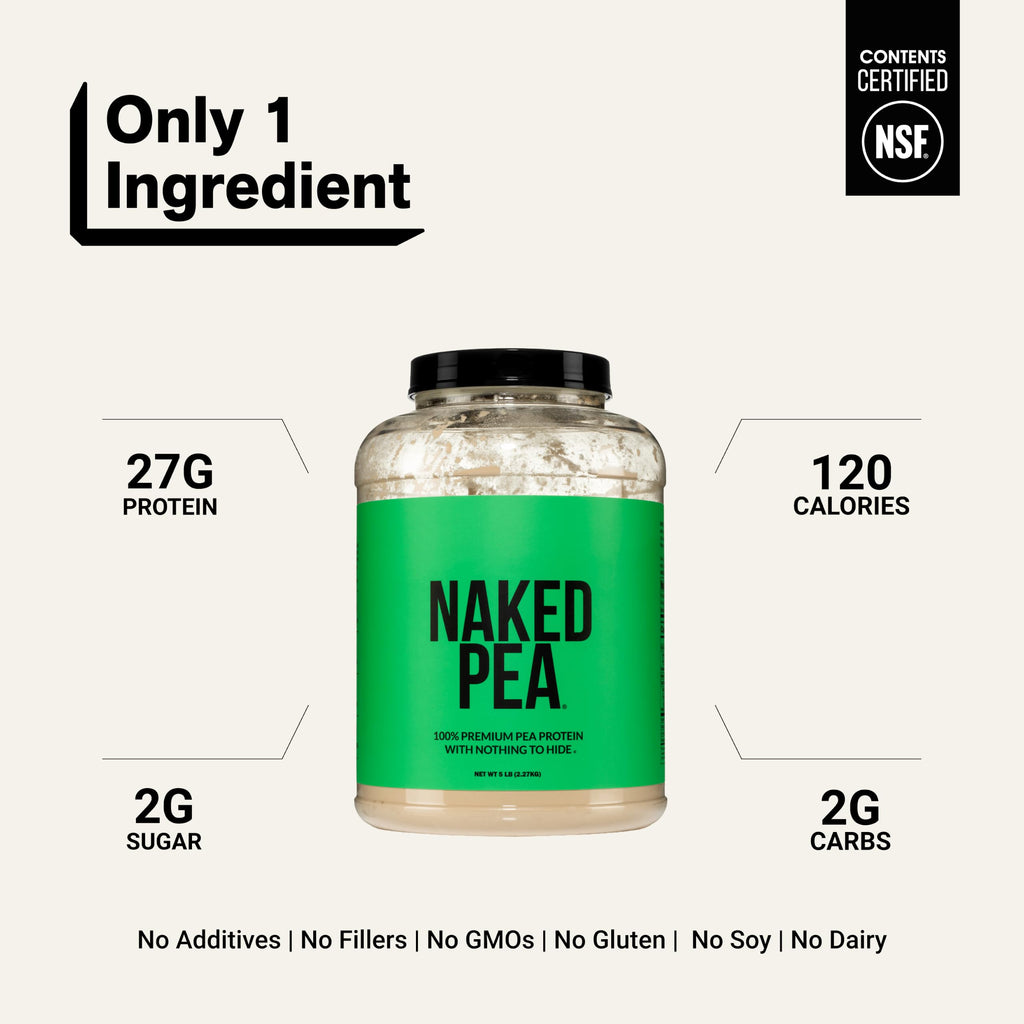 Unflavored Vegan Pea Protein Powder Isolate 5LB A9062