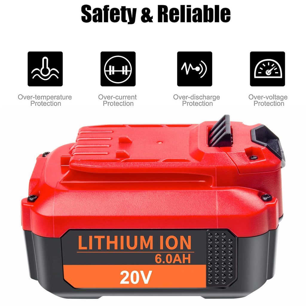 20V 6000mAh Replacement Battery 2 Packs G965472