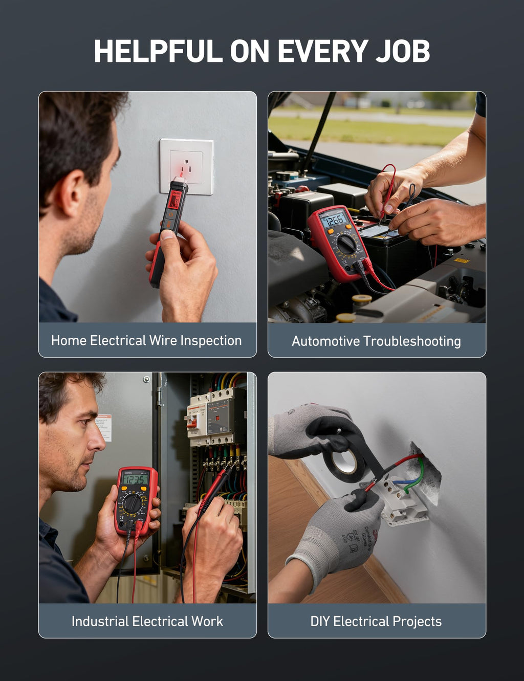 Electrical Test Kit with Digital Multimeter and Voltage Tester Z5036