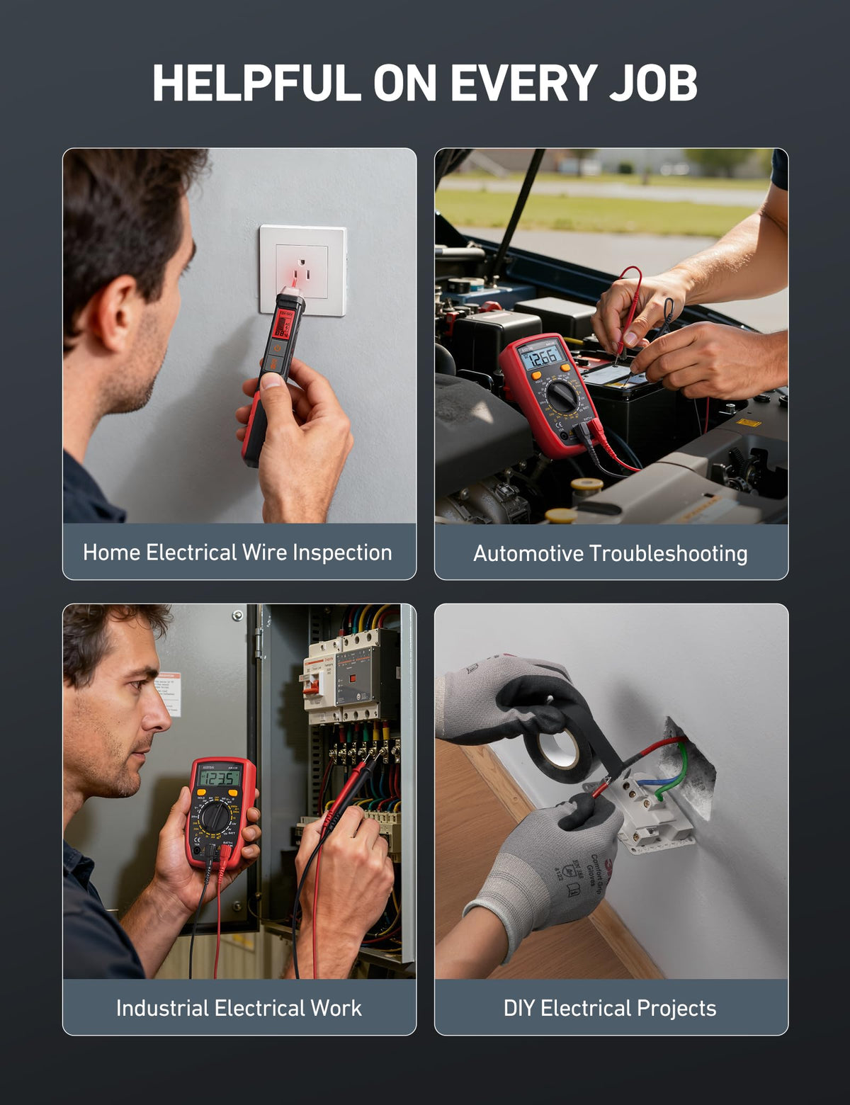 Electrical Test Kit with Digital Multimeter and Voltage Tester Z5036