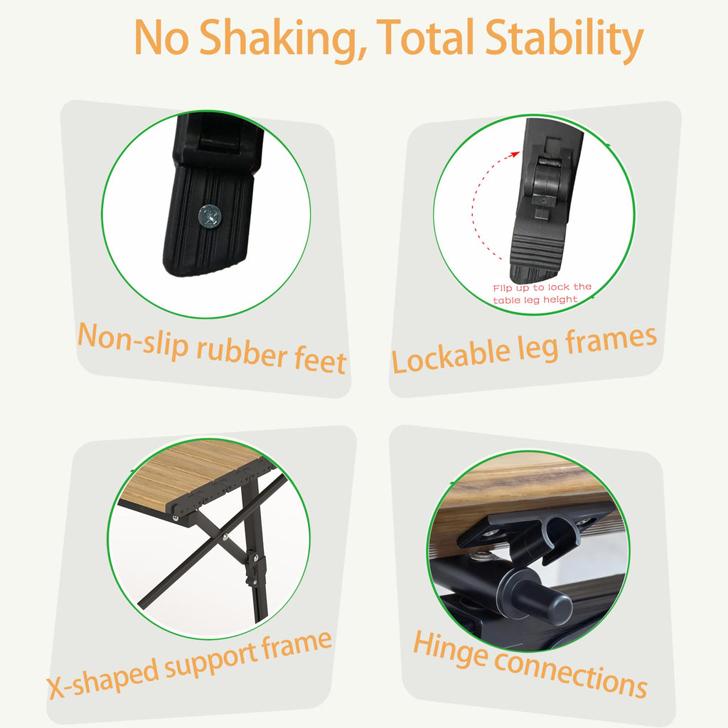Lightweight Aluminum Alloy Folding Camping Table with Carry Bag G921